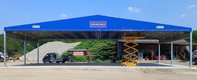 Tettoie industriali in pvc per incrementare gli spazi di un'impresa edile