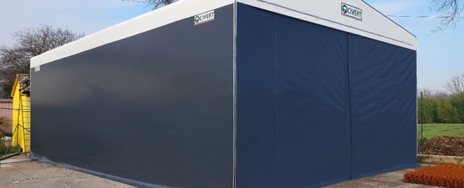 Tettoia in pvc per auto officine