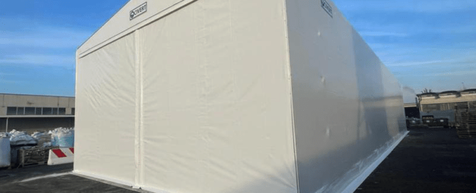 Capannone in PVC da utilizzare come magazzino industriale