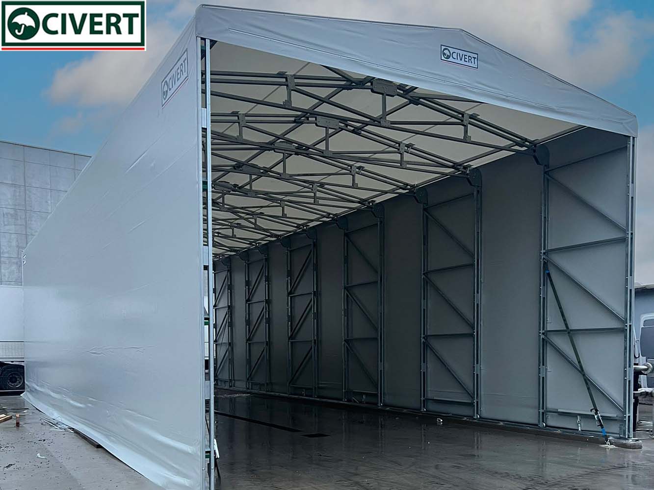 Capannone in PVC per azienda alimentare