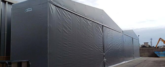 Capannoni retrattili in PVC